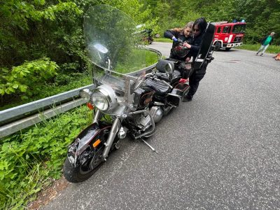 Mit dieser Harley verunfallte ein Biker aus Schweden in Thüringen schwer.