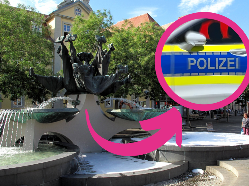 Erfurt: Halbnackt im Angerbrunnen! Dann eskaliert die Situation so richtig