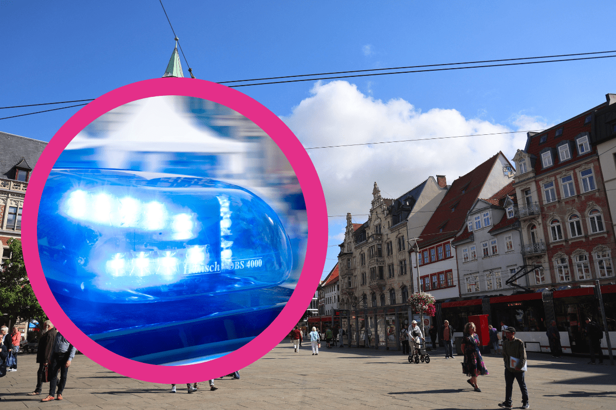 Am Anger in Erfurt eskalierte ein Streit heftig. Es kam zu einer körperlichen Auseinandersetzug mit einer bizarren 