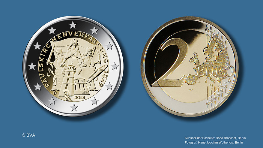 So sieht die neue 2-Euro-Münze aus.