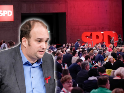 Politiker Sebastian Roloff sprach mit unserer Redaktion auf dem SPD-Parteitag.