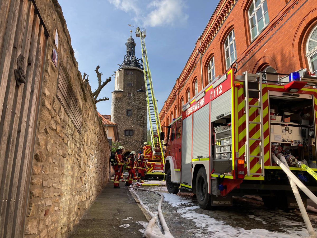Thüringen: Feuer in historischem Turm ausgebrochen – „Ist dramatisch“