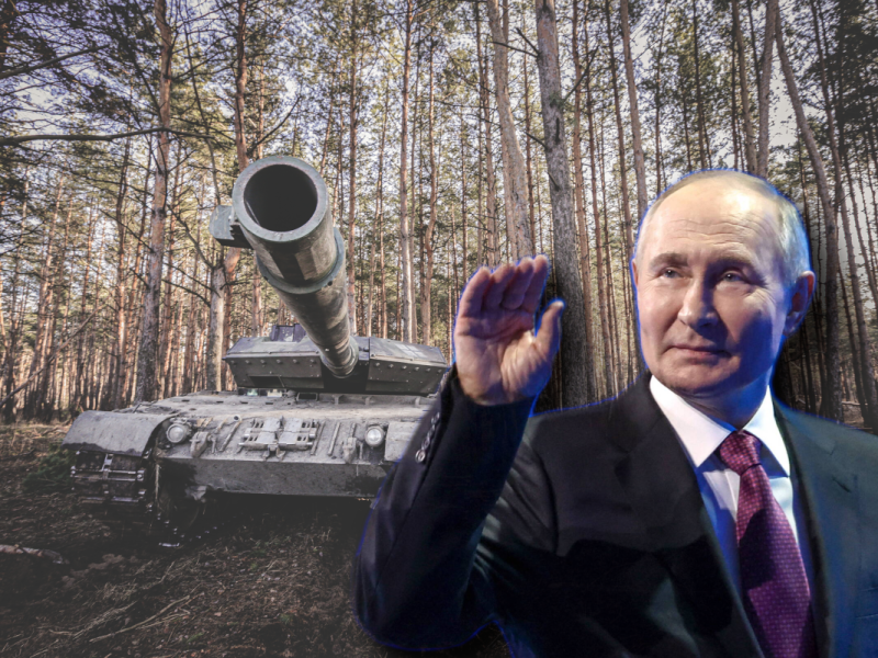 Putin präsentiert Leopard-Panzer – Deutsche reist extra hin und macht Propaganda mit