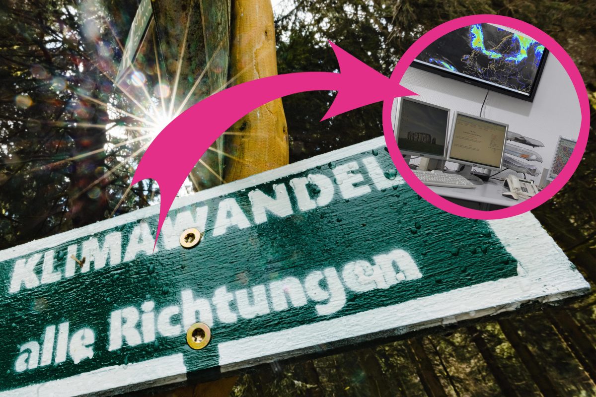 Im Thüringer Wald steht ein Schild mit der Aufschrift 