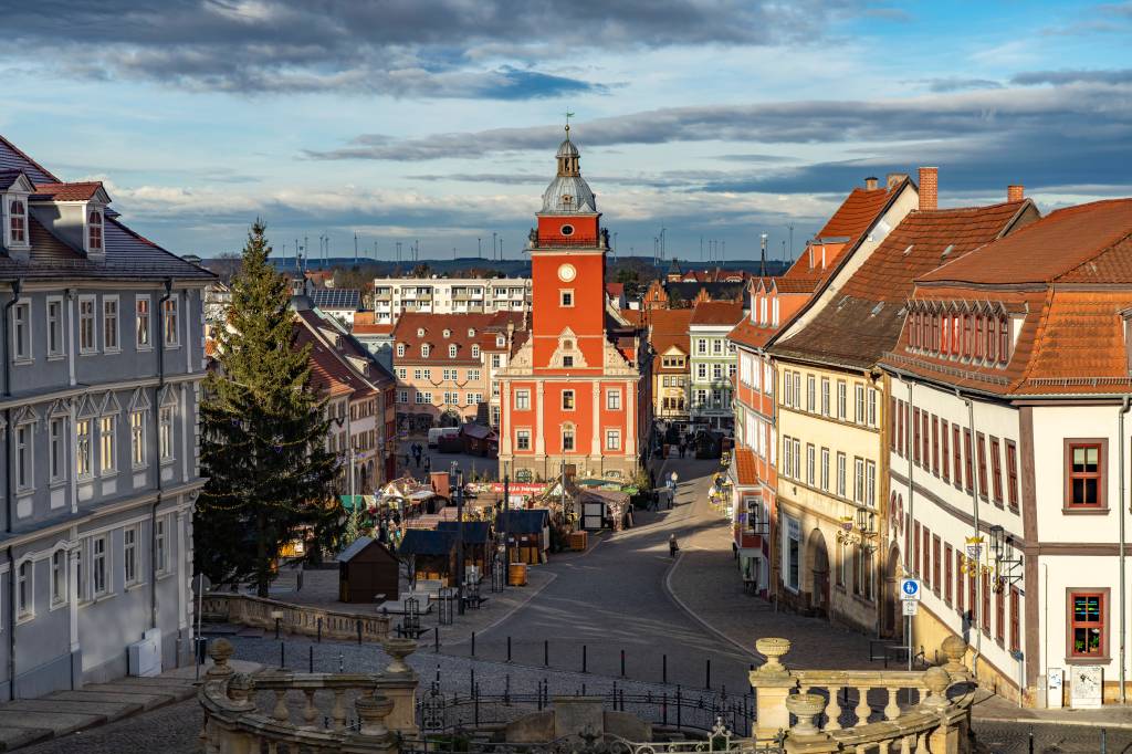 Rathaus Gotha Hauptmarkt mit dem alten Rathaus in Gotha
